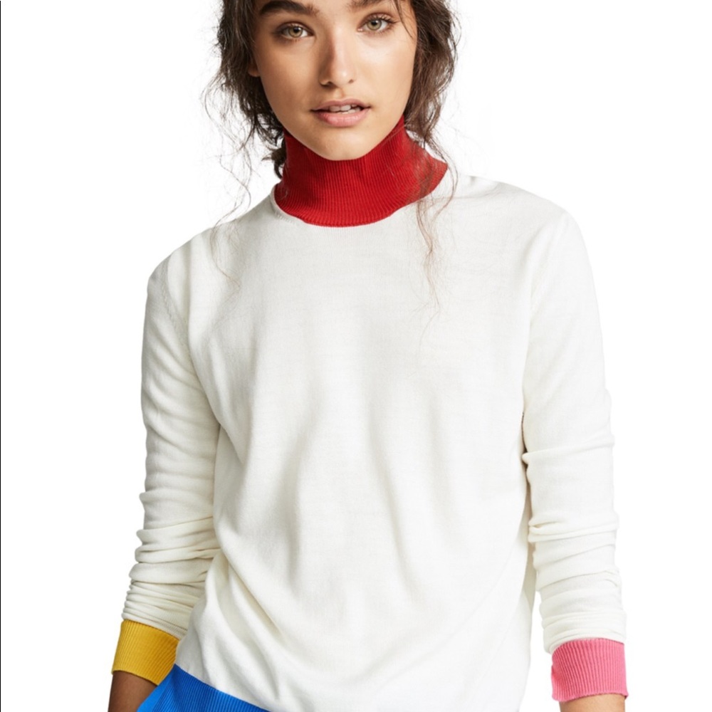 Modern ELVA color block soft wool sweater from Golden Goose - Picture 2 of 4